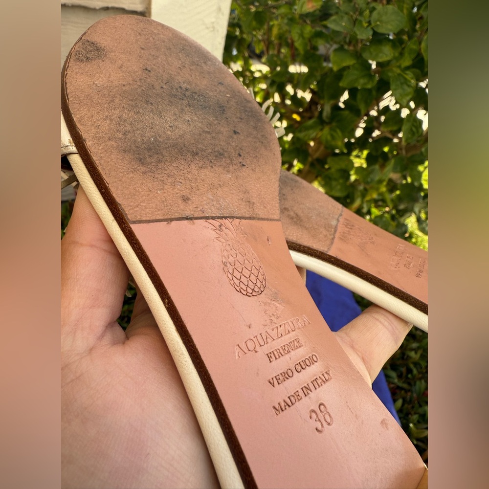 Aquazzura Wild Thing Fringe Slide Flats - Picture 7 of 7